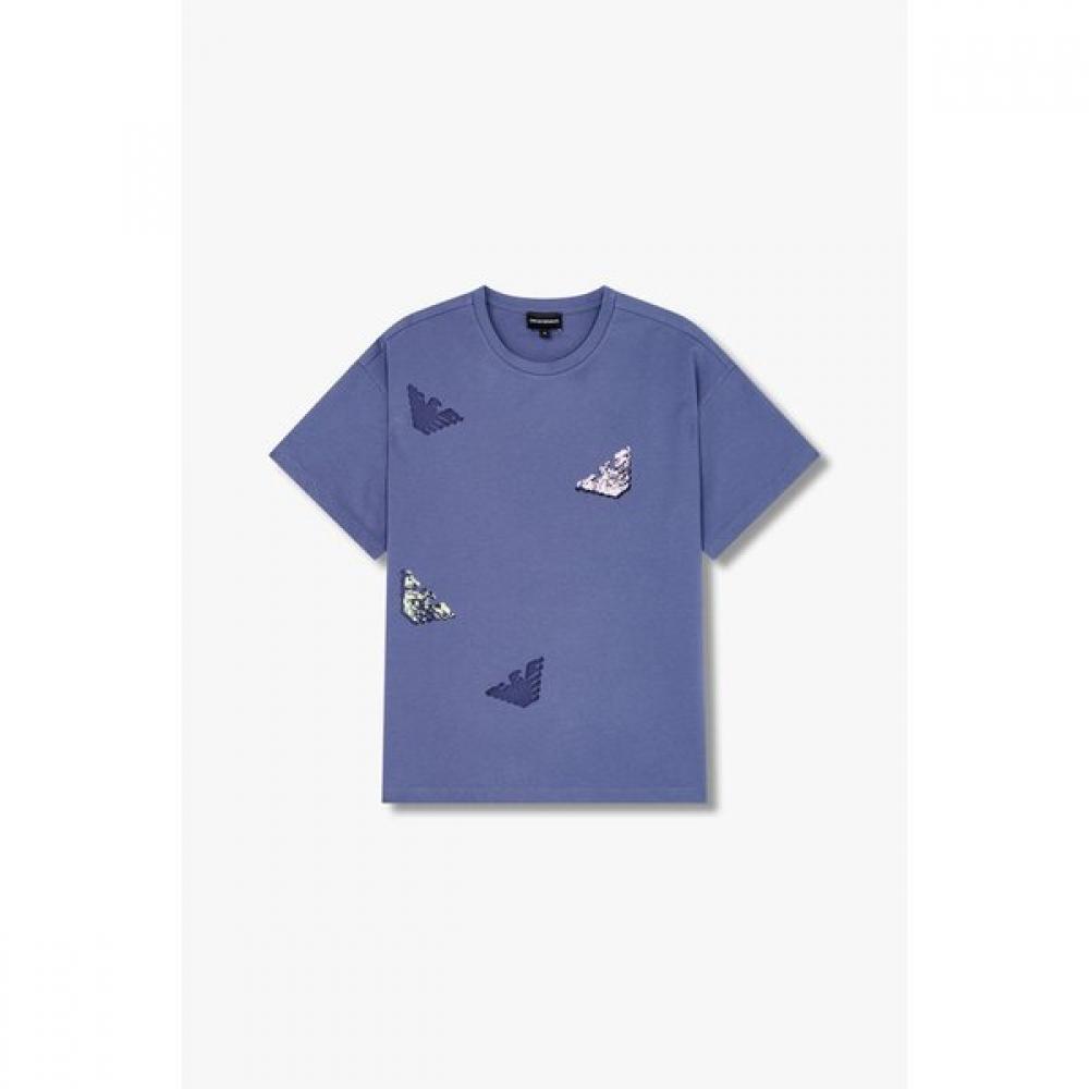 Emporio Armani Women S Logo DeTail Crewneck T ShirT A525126522 XS