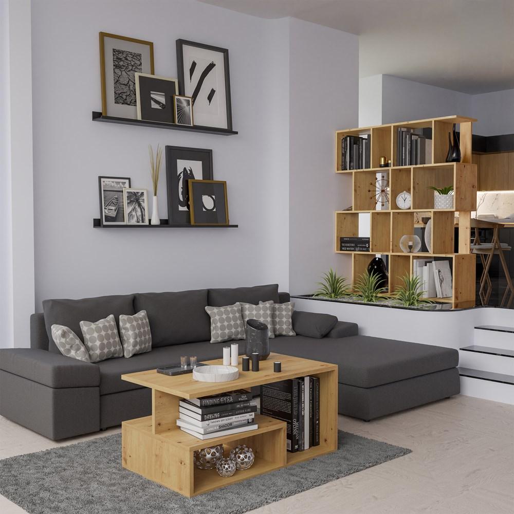 OPEN STANDING SHELF FIESTA 4P ARTISAN OAK