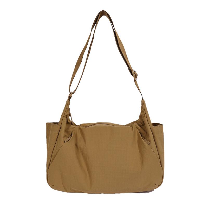 Nylon Shoulder Bag Women's Solid Color Large Capacity Crossbody Bag