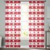 Valentinstag Plaid Rotes Herz Tüll Vorhänge Für Wohnzimmer Schlafzimmer Wohnkultur Chiffon Sheer Voile Küche Vorhang
