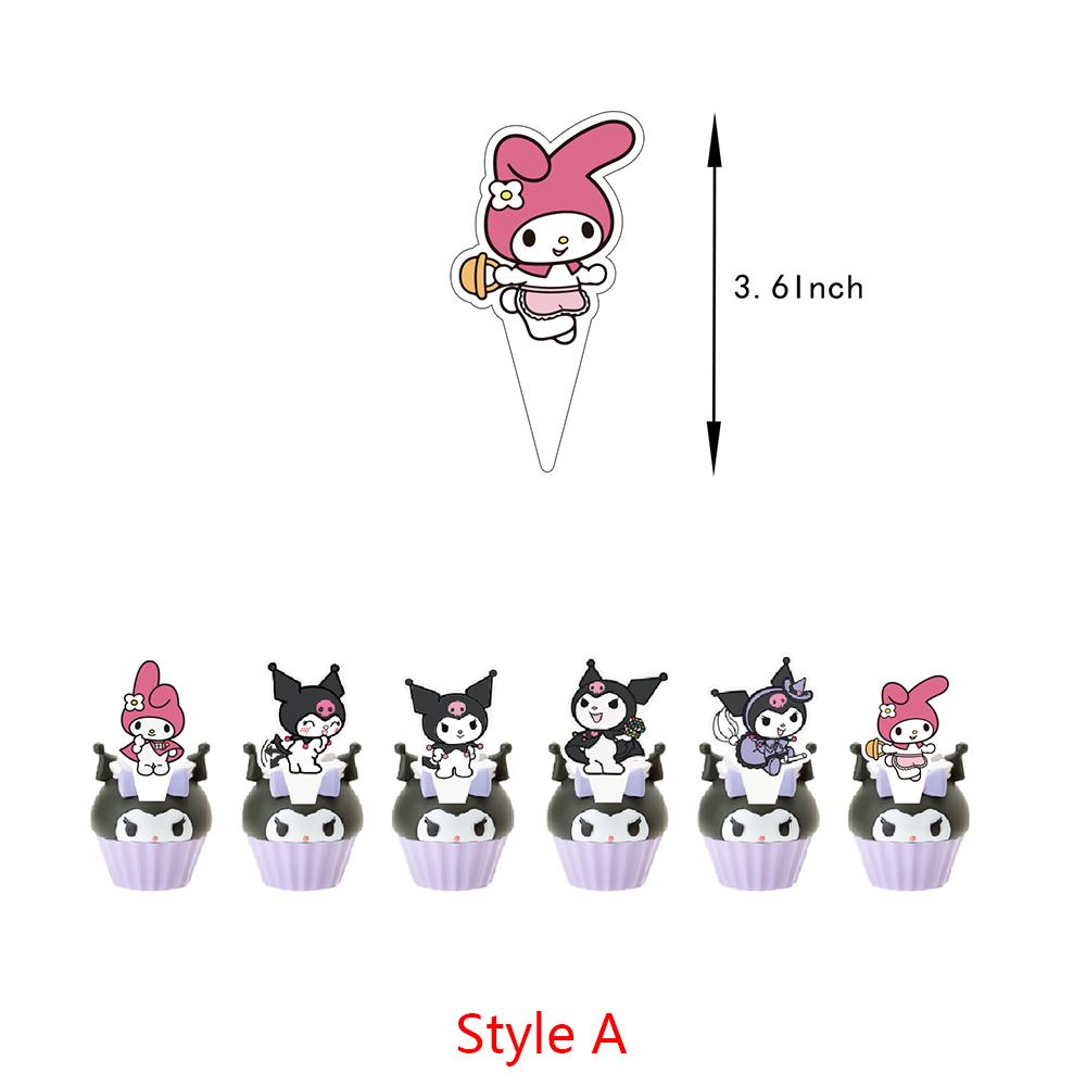 Kuromi Birthday Party Decoration Supplies Banner Cake Top Balloons for Children