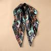 New 90*90cm Retro Brand Women Silk Scarf Bandanna Fashion Bohemian Pattern Square Hijab Lady Wrap Headband Foulard Muffler