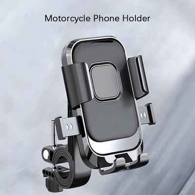 Moto Bisiklet Telefon Tutucu, Tek Elle Kullanım ve Motosiklet ve Scooter İçin 360° Dönebilen Telefon Tutucu