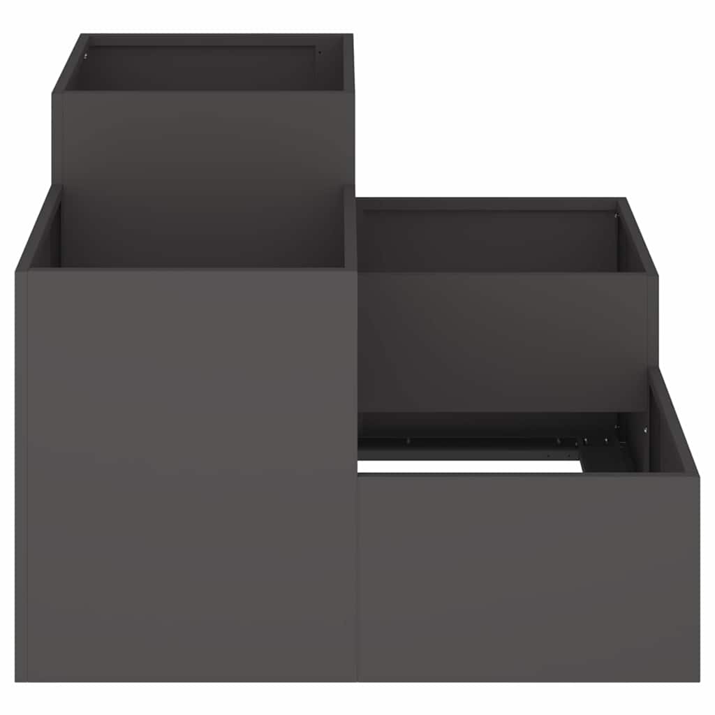 Garden Planter Black 100 X 100 X 60 Cm Steel