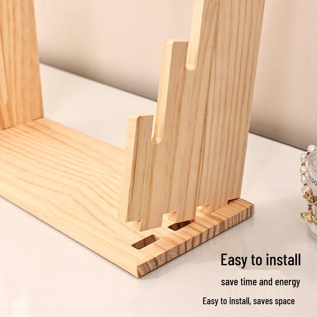 Solid Wood Bracelet Display Stand for Buddhist Beads, Jewelry, Hair Ties, and Headbands