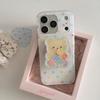Colorful Polka Dot Bear Stand Case for iPhone 15/14/16 17ProMax