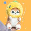 23cm Cute Shark Cat Turn Into Strawberry Orange Blueberry Pineapple Plush Toys Cartoon Fruit Animals Stuffed Dolls Birthday Gift