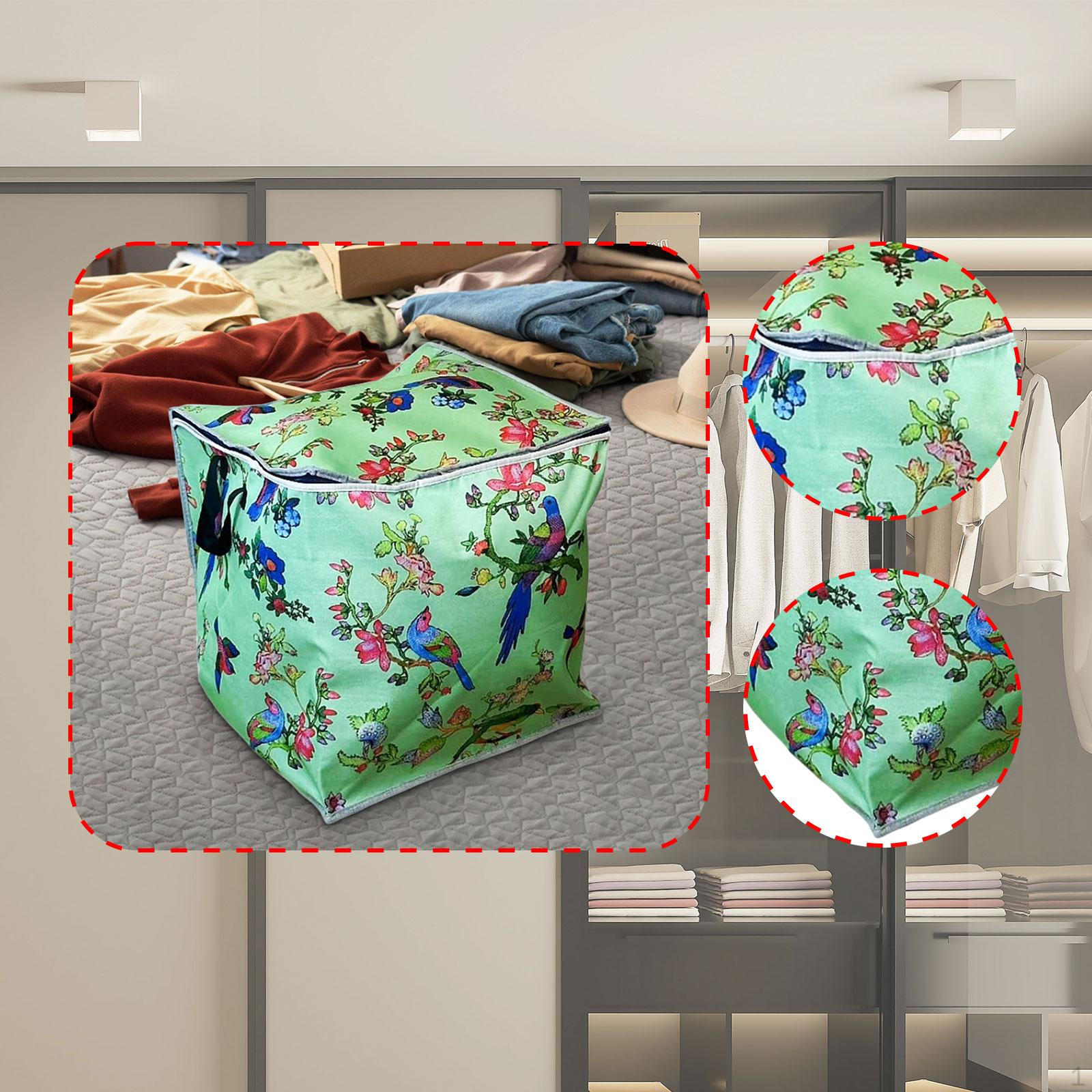 

Контейнер для хранения 100 л для одеял Водонепроницаемый контейнер Дом Офис Одежда зелёный