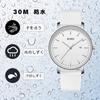 BUREI Men's Watch Simple Stylish Waterproof Analog Watch Popular Brand Men's Watch (White-1)