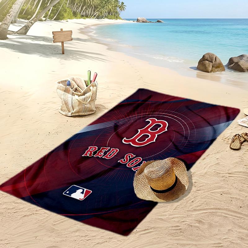 Boston Red Sox Print Beach Towel Soft Portable Quick?dry Towel For Pool Summer Vacation Outdoor Sport