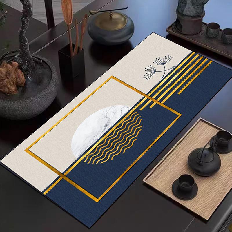 hinese-Style Tea Flag High-End Long Tablecloth Absorbent Quick-Drying Wash-Free Tea Towel for Home Use