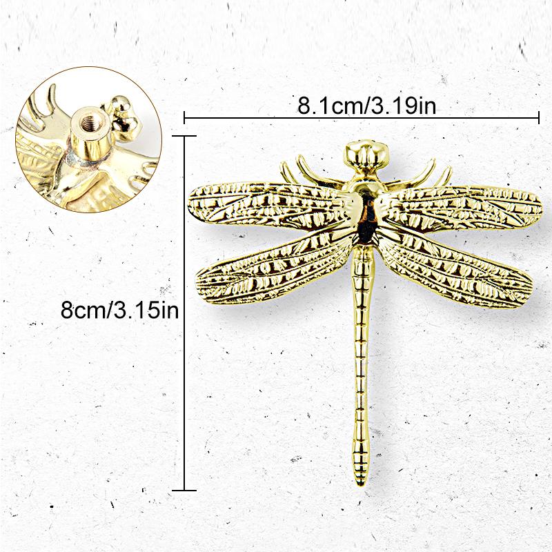 French Metal Butterfly Shape Handles Kitchen Cabinet Door Pulls Drawer Knobs For Kids Room Furniture Handles Hardware Home Decor