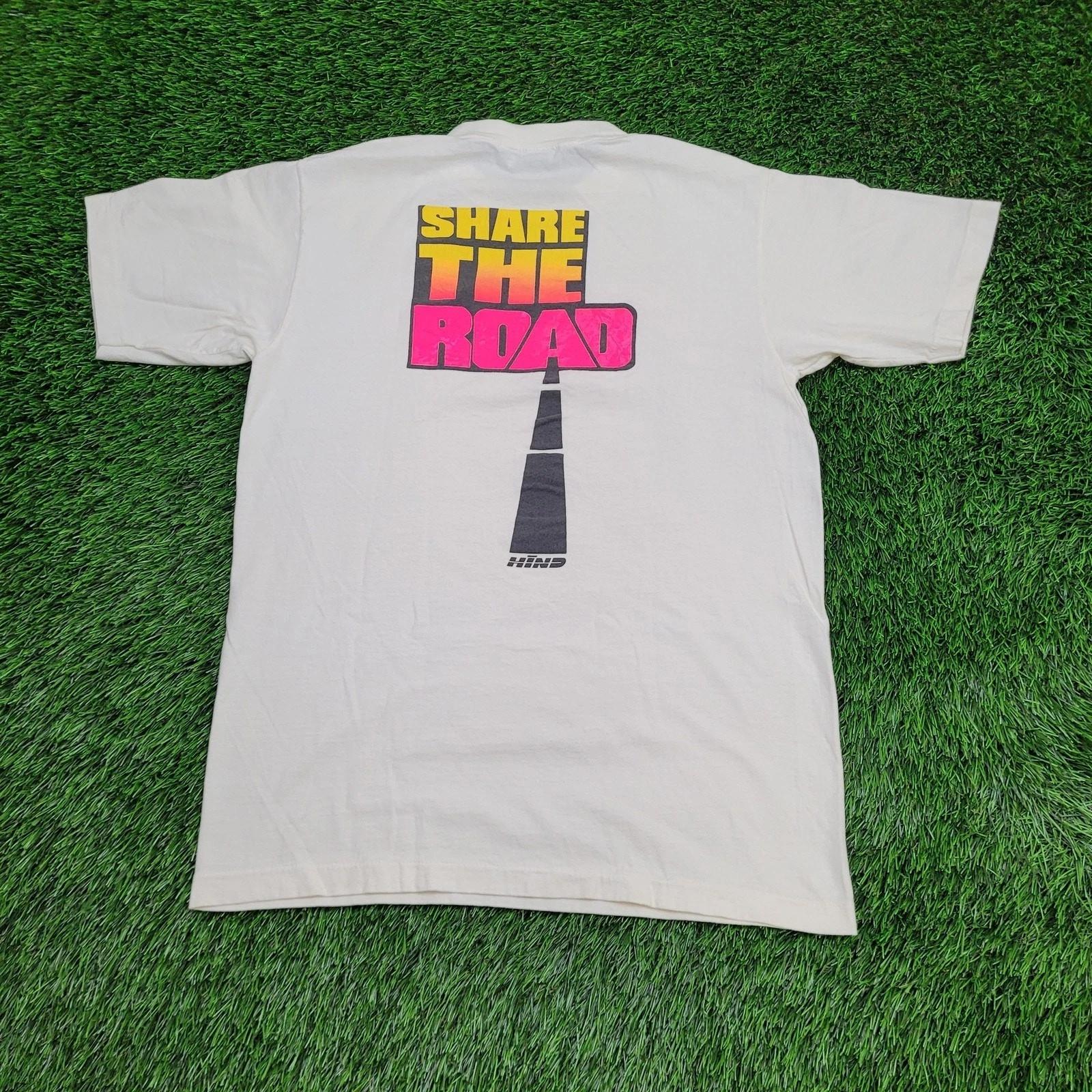 

Vintage 90s Road Rules Shirt M/L 20x27 White Neon Spellout 4XL