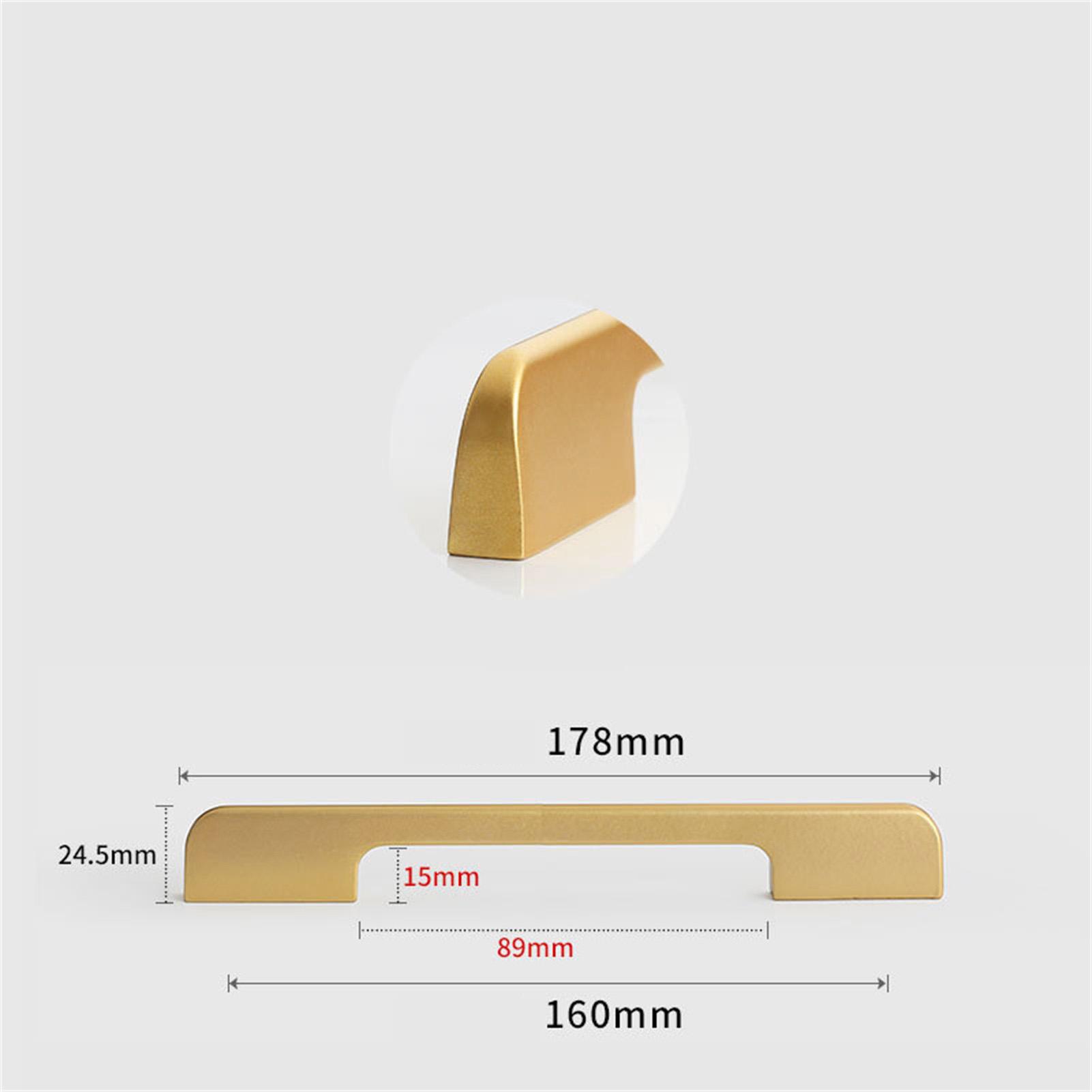 

Cabinet Door Handle Aluminium Alloy Drawer Pulls for Dresser Wardrobe Shoe Closet Gold A Type 160mm Hole Centers