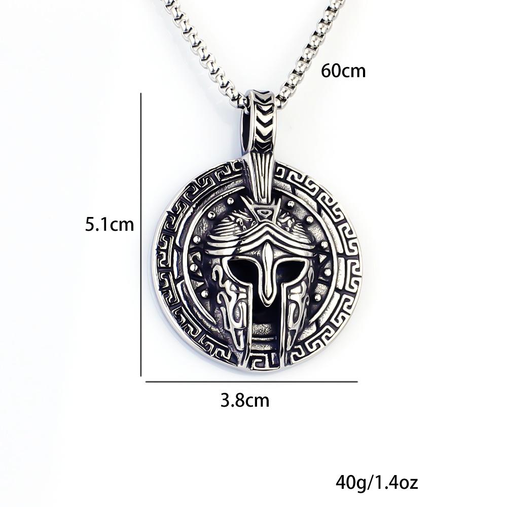 Necklace Vintage Egyptian Pharaoh Knight Mask Helmet Pendant