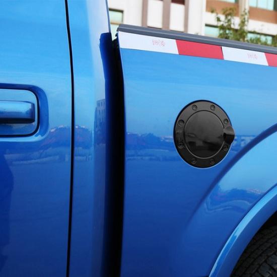 Black Fuel Filler Gas Cap Tank Door Decor Cover Trim for Ford F-150 F150 2015-20