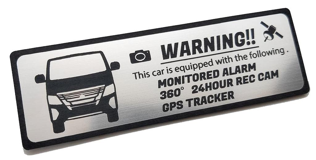 [Honami Works] CARAVAN security emblem 24-hour surveillance dashcam GPS tracker sticker