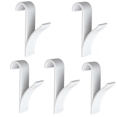 5/4/3/2/1 Stück Kleiderbügel Clips für Küche und Bad, Aufbewahrungsregale, weißer Kleiderbügel für beheizte Handtuchheizkörper, Kleiderbügelhalter für Schals