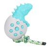 Dinosaur Egg Dog Chew Toys Bite Resistance Dog Toothbrush Chew Toys for Dog Dental CareLake Blue
