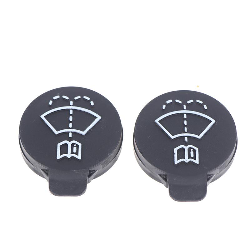2Pcs Car Washer Water Tank Bottle Cap Windshield Wiper Fluid Reservoir Cover