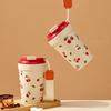  Travel Portable Plastic Coffee Mug With Nylon Rope Student Leak Proof Water Cup Cold And Heat-Resistant Milk Coffee Cup