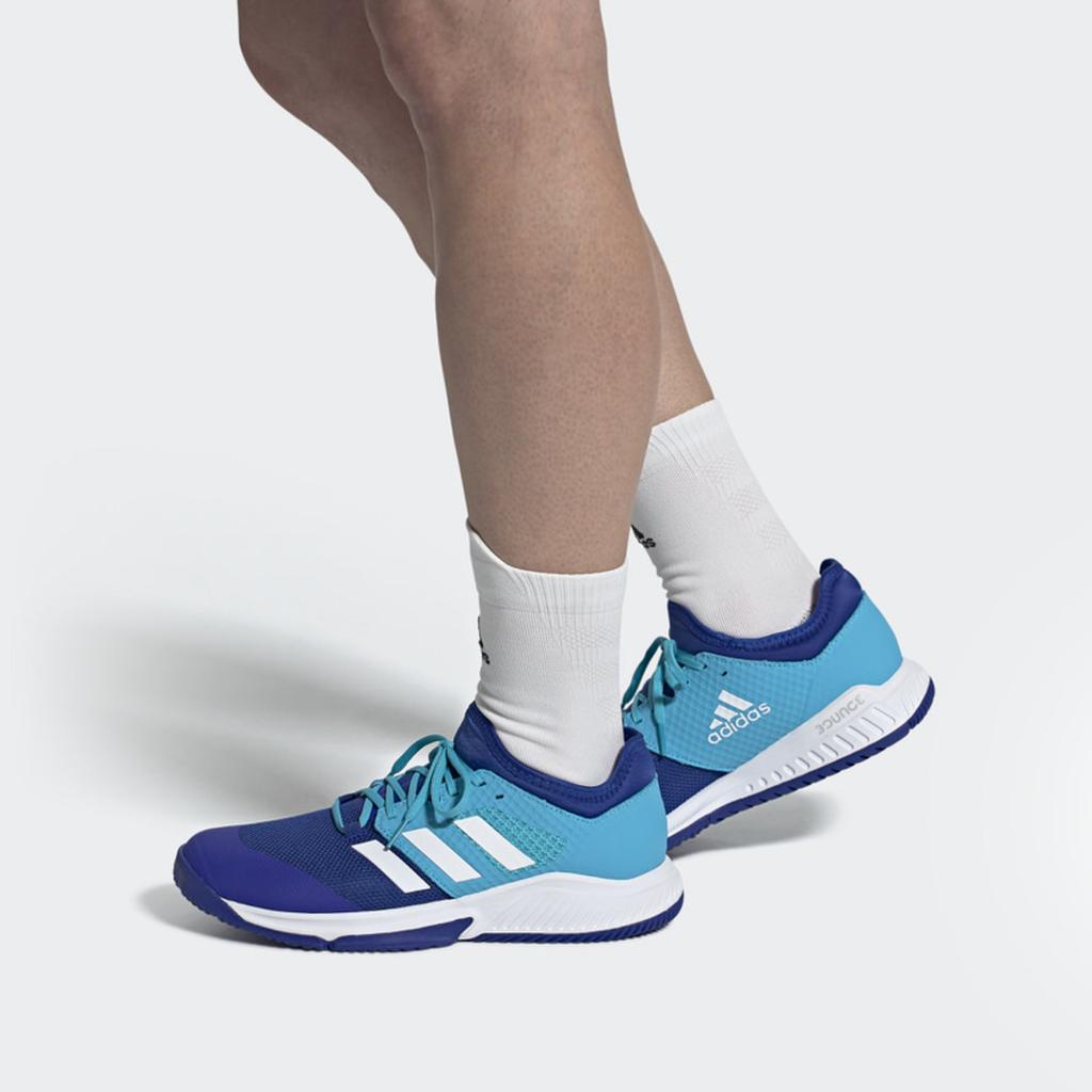 adidas Court Team Bounce Comfortable Fabric Mesh Breathable Low Top Casual Running Shoes Men Sneaker Blue White FU8320