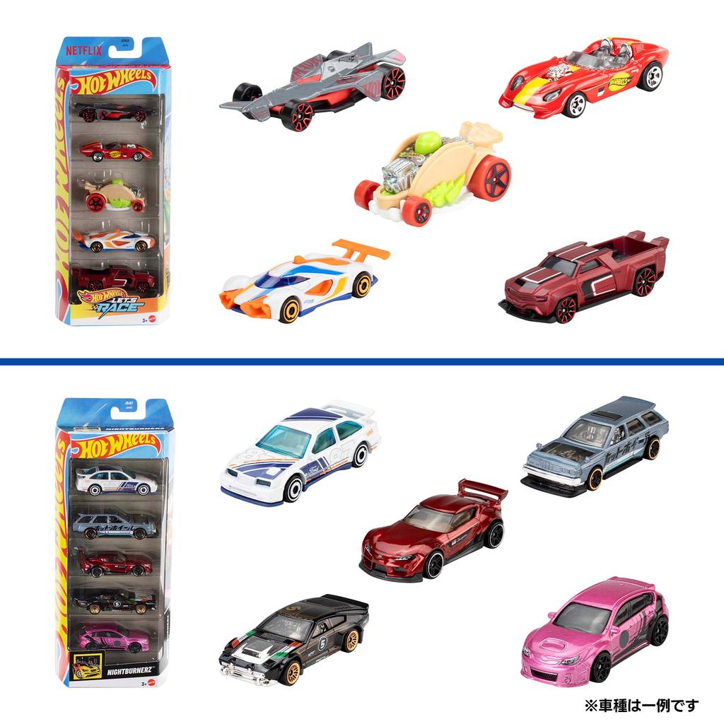 Hot Wheels 01806-98HG 5-Car Pack Complete 12 Theme Box Set 60 Miniature 1/64 Scale Cars Ages 3 & Up