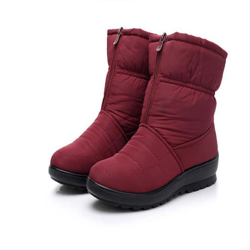 Gemütliche Neue Mode Damen Warme Schneeschuhe Mit Weicher Sohle Und Baumwollfutter Für Den Winter