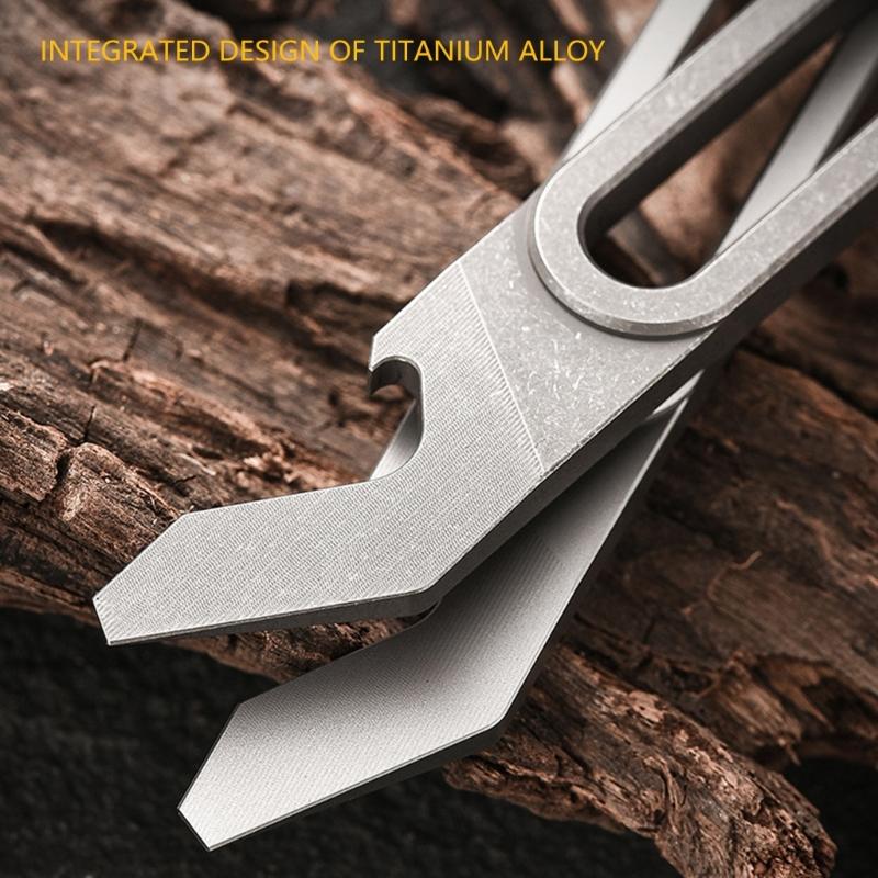 Professional Multiple Tool With Pry Bar Bottle Opener Nail Extractor & Portable Keychain Clip for Camping Hiking Travel