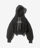 Mwl Crop Double Jersey Hoodie - Black