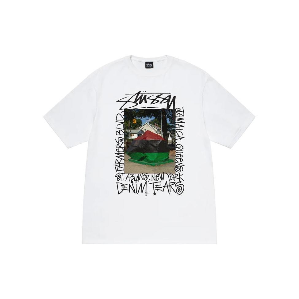 Stussy x Denim Tears Farmers Blvd Tee 'White' Men's 3903832
