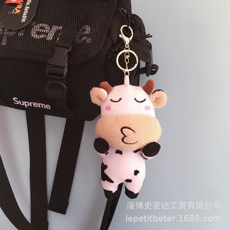 Dukke Jente Søt Søt Dyrekrets Ku Dukke Kalv Nøkkelring Veske Anheng Plysjleketøy Bryllupsgave
