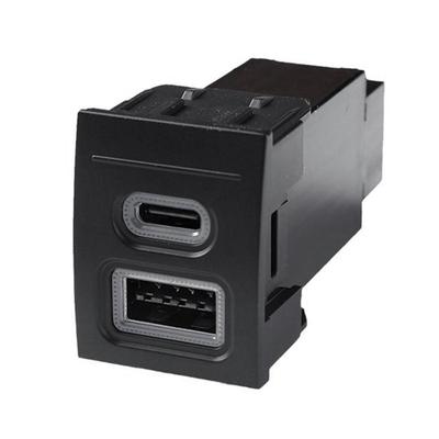 Reliable-USB Charging Power Adapter Double QC3.0 Type C PD Car Phone Socket For VW Polo 9N 9N3 04- 11
