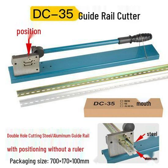 DC35 Führungsschienenschneider aus Aluminium und Stahl für Einzel-/Doppelloch- und PVC-Drahtrohrschnitte