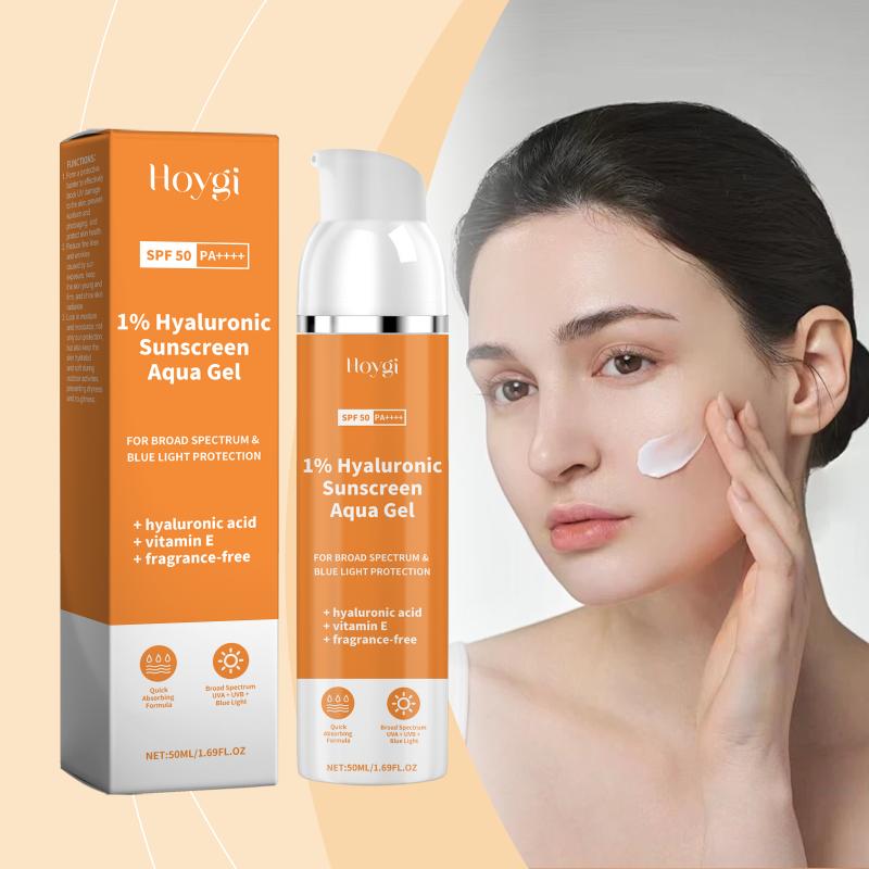 Hyaluronic Acid Spf 50+Uv Protection, Antioxidant Sunscreen Isolation Cream, Lightweight, Korean, Suitable For All Skin Types