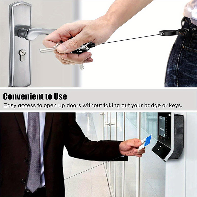 2Pcs Retractable ABS Badge Reel Belt Clip ID Name Tag Holder For Hospital Student Security Staff Lanyard Accessory