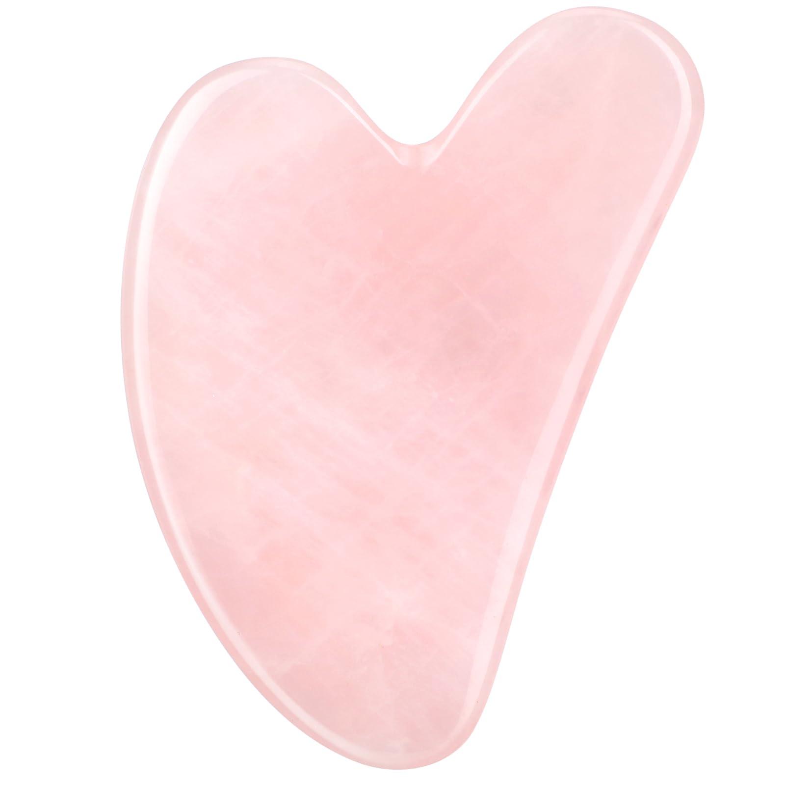 

New Natural Gua Sha Massage Board Rose Guasha Plate Face Massager Scrapers Tools For Face Neck Back Body рожевий