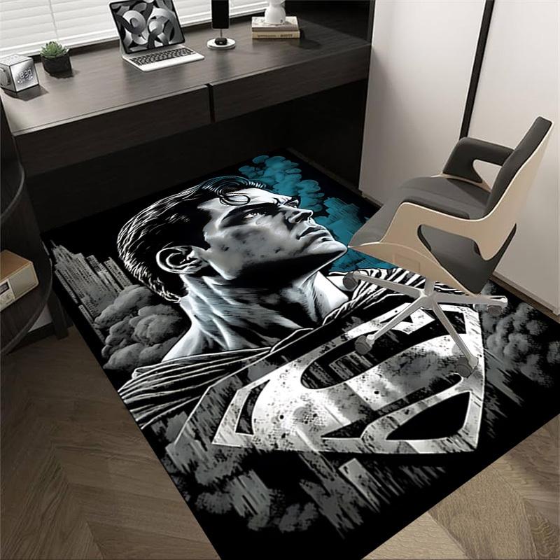 

1pc Superman cityscape Carpet, for Home & Office Decor, Desk Chair Carpet, Festive Gift,Conference Room CarpetL1136 60cm by 90cm