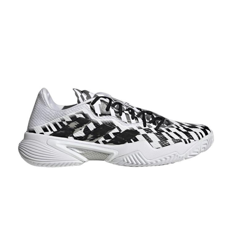 

Мужские кроссовки adidas Barricade Hardcourt с геометрическим принтом White Cloud-White Core-Black GZ8483