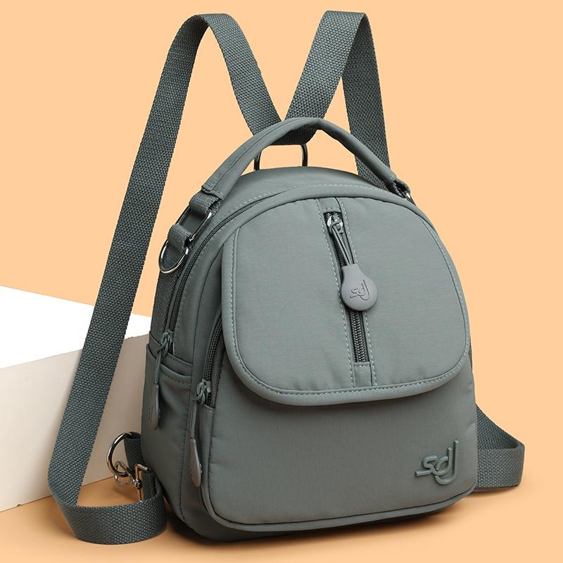 Women Mini Convertible Nylon Backpack Multi Pocket Crossbody Bag Top Handle Shoulder Bag  for Daily Use Travel Shopping Holiday Gifts