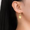 Heart Shaped Starfish Sun Pendant Hoop Earrings For Women Fashion Jewelry Gift