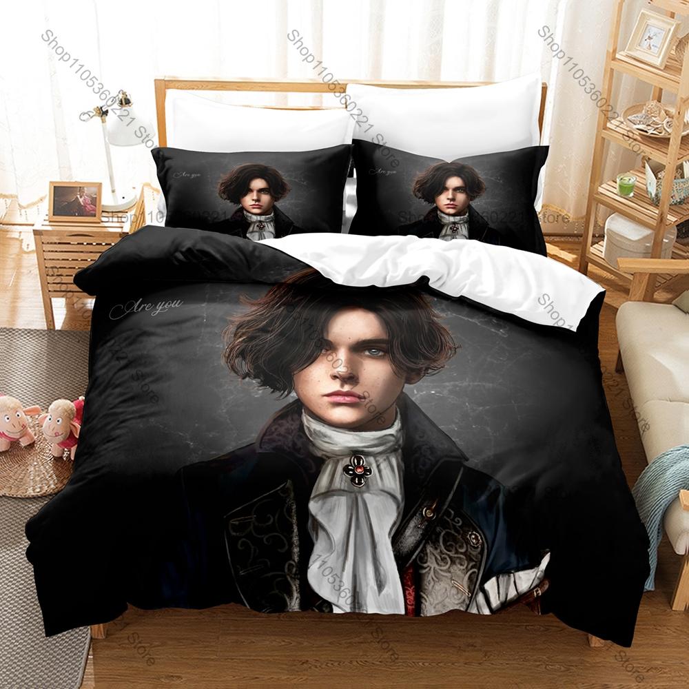 Cool Creepy Puppet Frenzy Boss Battle Graphic Lies Of P Game Bedding Set Duvet Cover With 2 Pillowcases Gothic Geek Bedroom Deco
