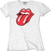 The Rolling Stones Κλασικό Λογότυπο Γλώσσα Skinny Fit T-Shirt Λευκό