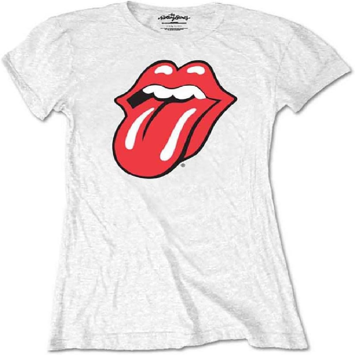The Rolling Stones Classic Tongue Skinny Fit T Shirt White S