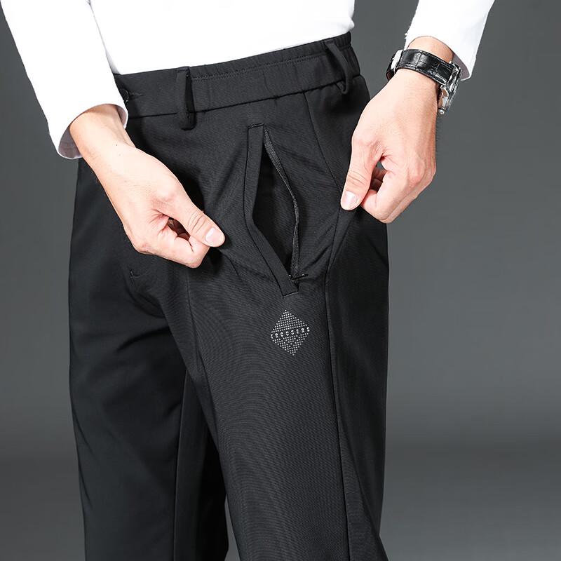 Men's Autumn/Winter Straight Fit Elastic Casual Pants