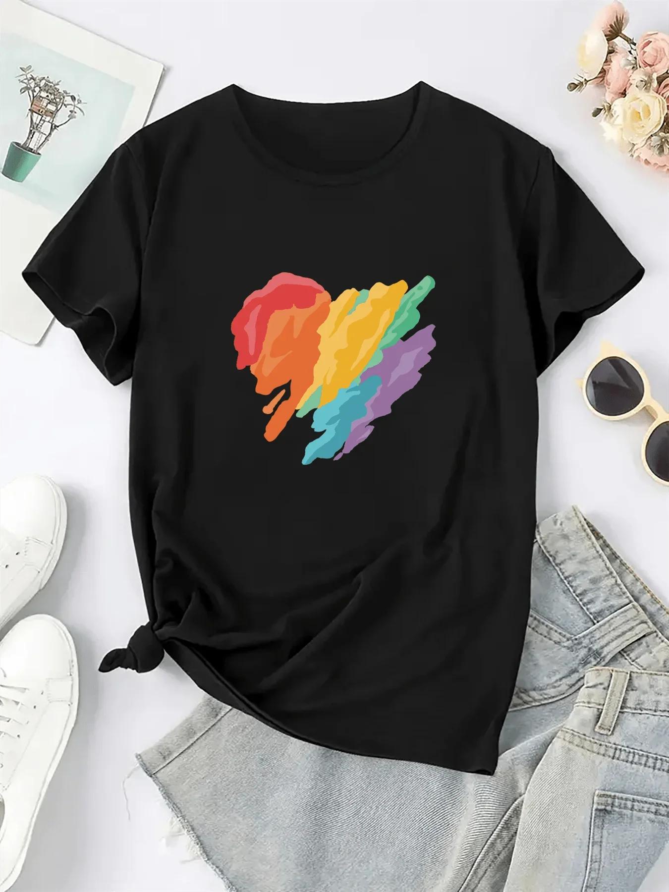 

Camisetas inforUnisexs de verano para mujeratuendo informal tela de diseño juguetón Unisexga de cuello redondo ropa con estampad 4XL