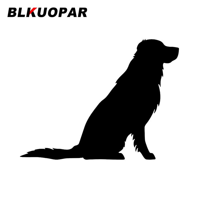 BLKUOPAR Golden Retriever Dog Silhouette Car Stickers Cute Animal Decal Sunscreen Die Cut Windshield Laptop Car Goods