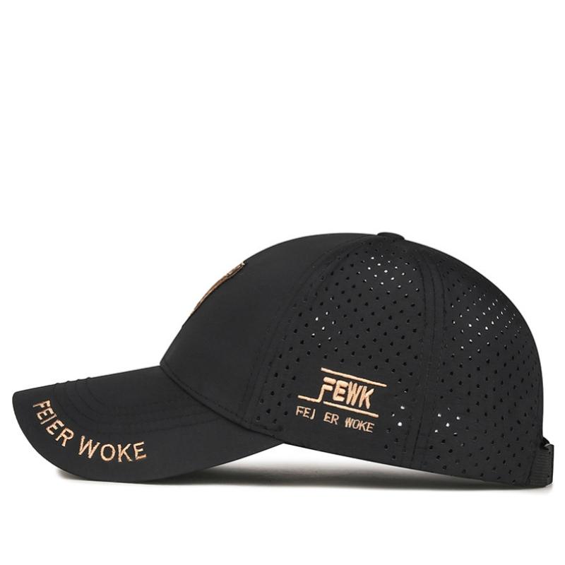 Northwood Summer Letters Embroidered Quick Drying Baseball Cap for Men Women Mesh Cap Hardtop Black Rubber Insulated Breathable Hat