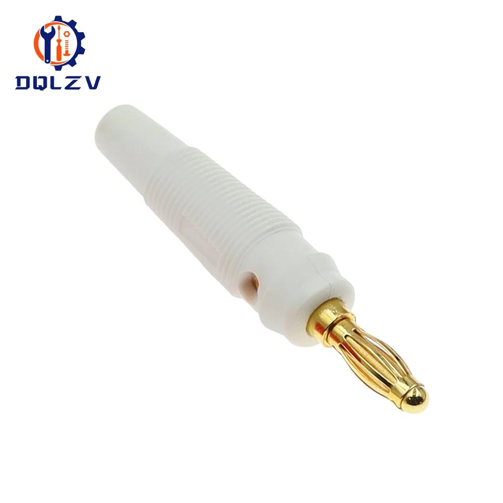 4mm Plugs Gold Plated Musical Speaker Cable Wire Pin Banana Plug Connectors Socket Red Black Blue Green Yellow