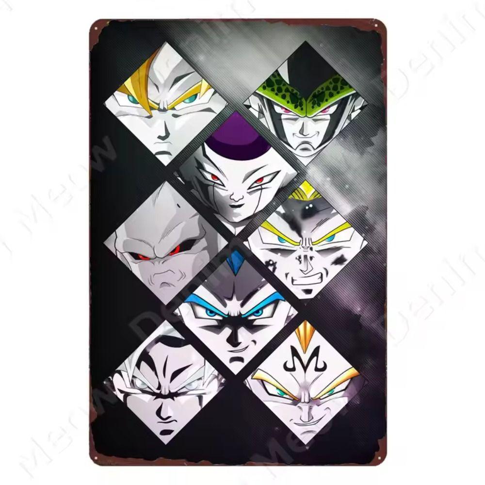 Japanese Anime Heroes Vintage Metal Tin Sign Home Decor 20x30cm